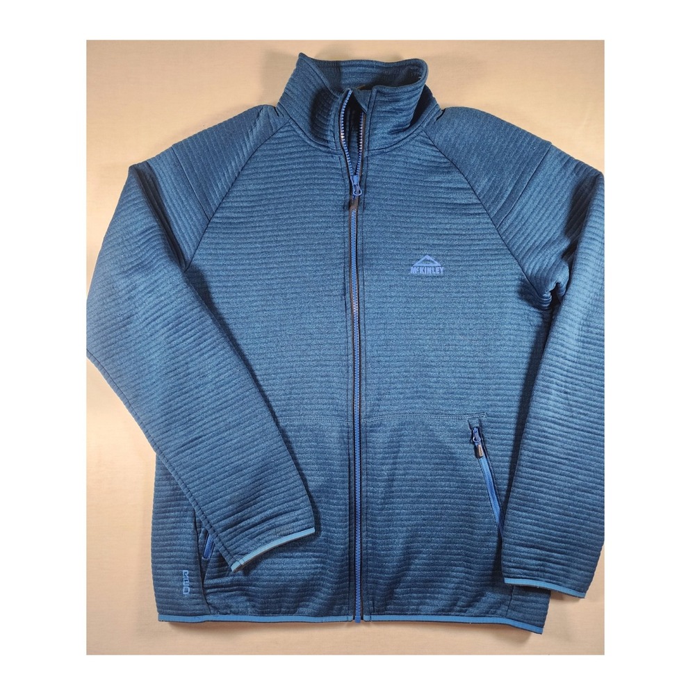 McKINLEY Dry‎ Plus Eco Mens Blue Full Zip Textured Fleece Jacket Size Large L/52